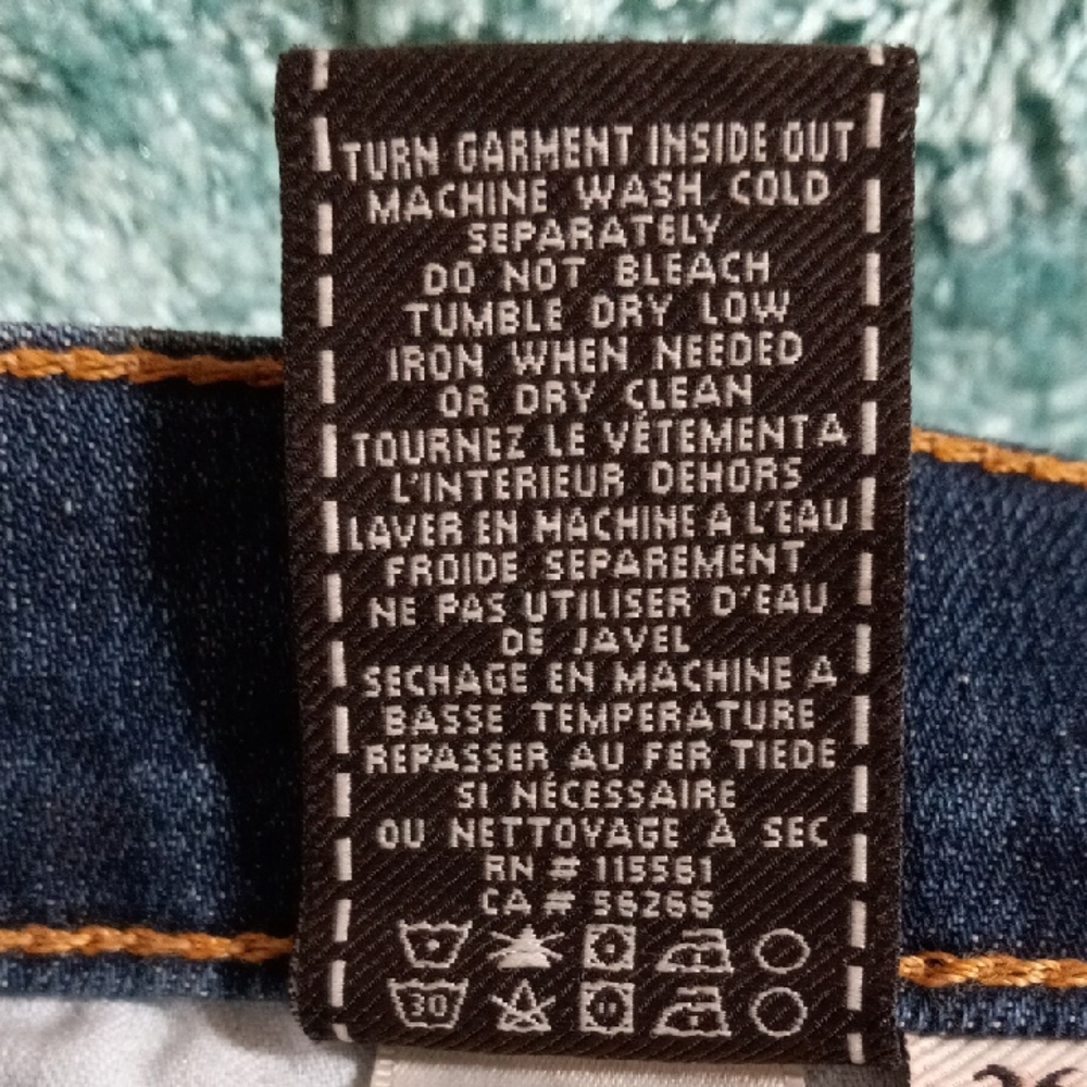 7 For All Mankind Cropped Blue Jeans Size 26 Waist - Picture 6 of 7